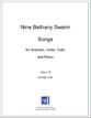 Nine Bethany Swann Songs for High Voice and Piano Trio Vocal Solo & Collections sheet music cover